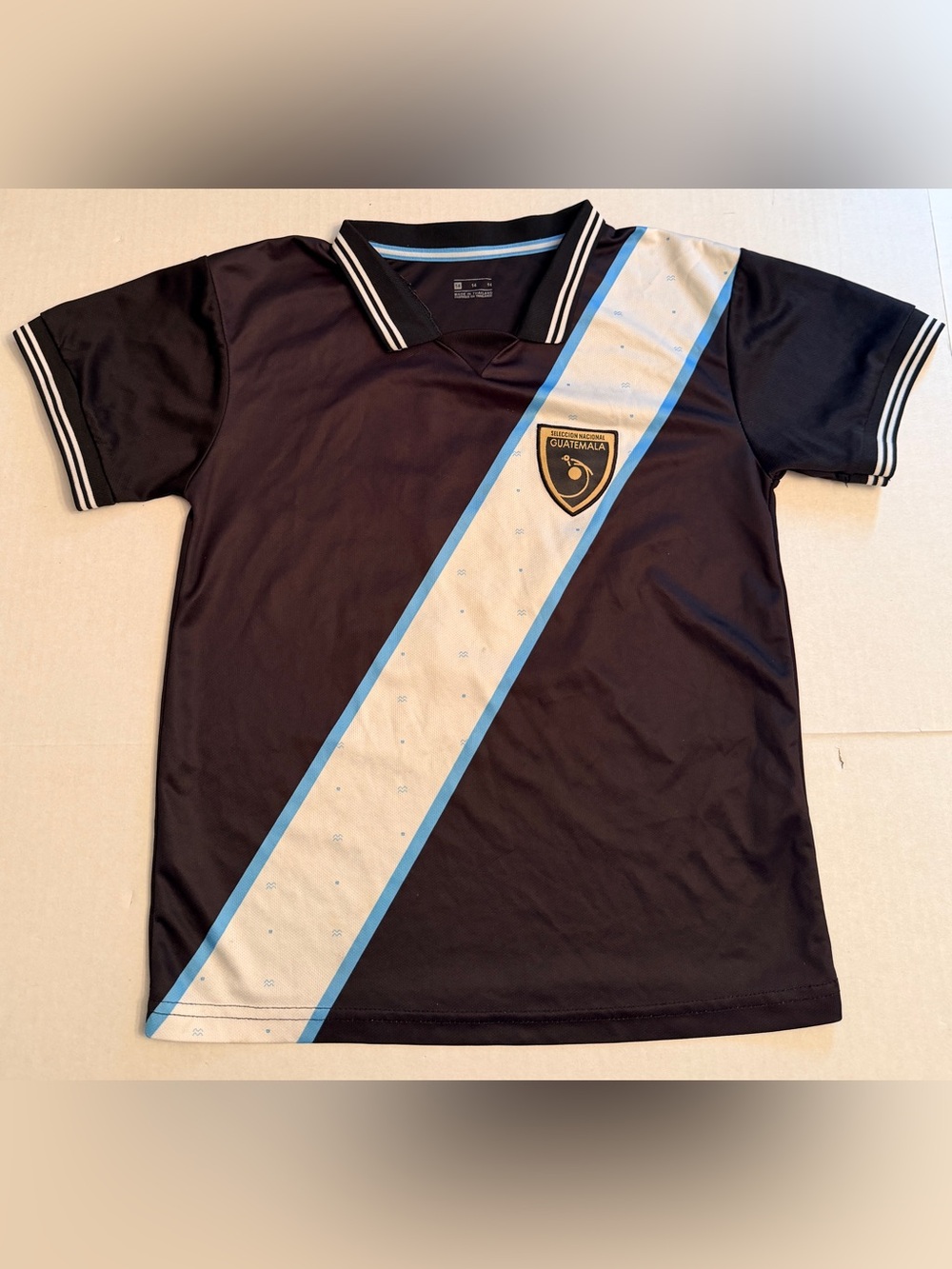 Guatemala Youth Size 14 Soccer Jersey #18 Black White‎ Blue